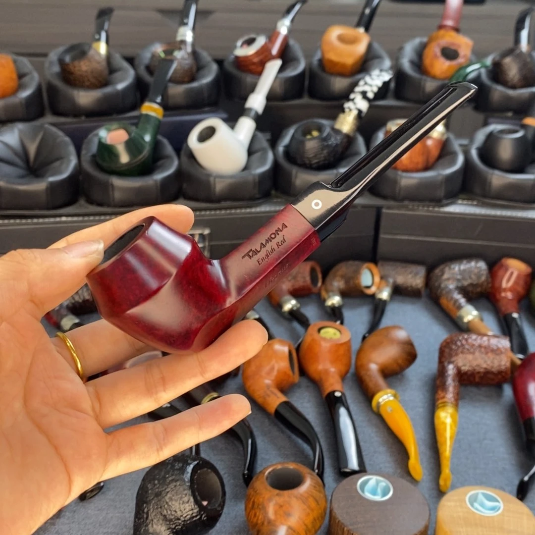 意大利塔拉莫纳红芭比手工烟斗捡漏带配件
