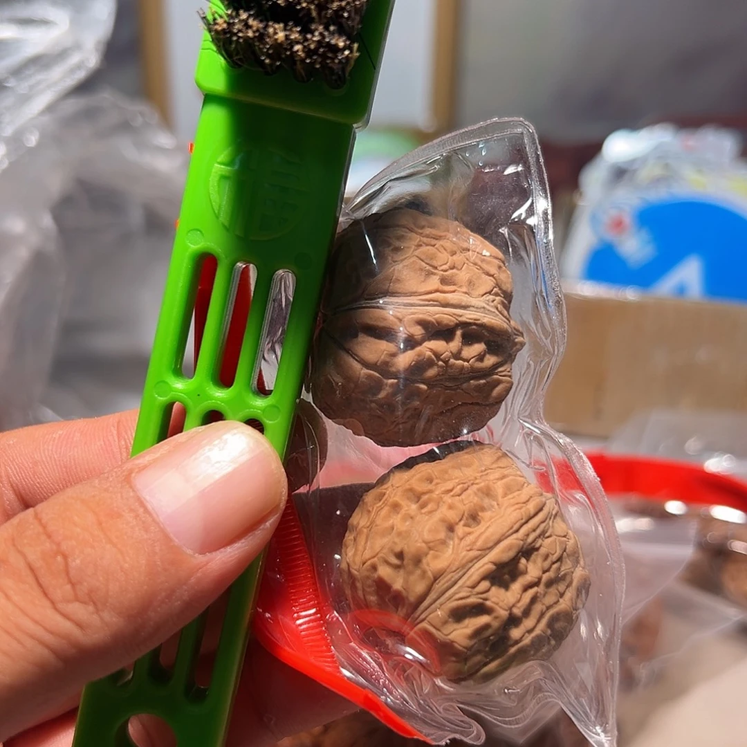 晨***迹文玩核桃，蓝色007号
