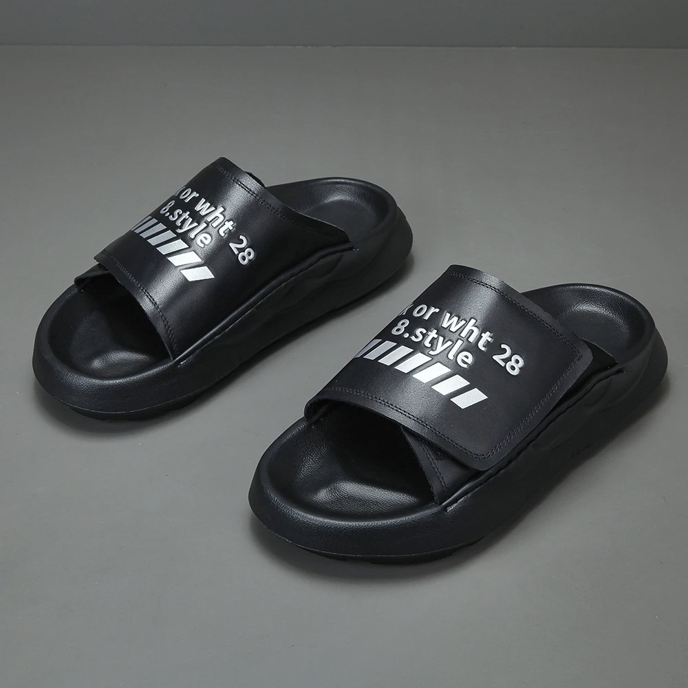 欧洲站男鞋2025舒适真皮拖鞋个性潮鞋百搭高端舒适头层牛皮凉拖男