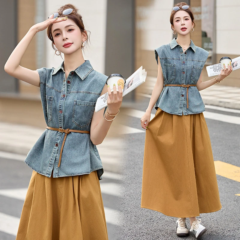 女装夏装套装2025新款爆款气质妈妈装40-50岁洋气衣服时髦套裙