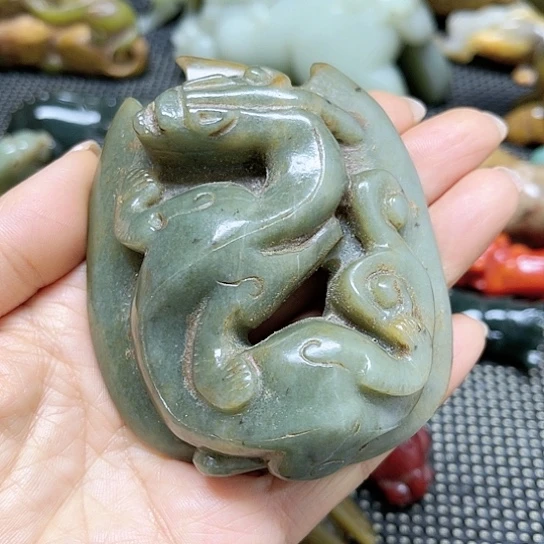 白玉菩提吊坠摆件