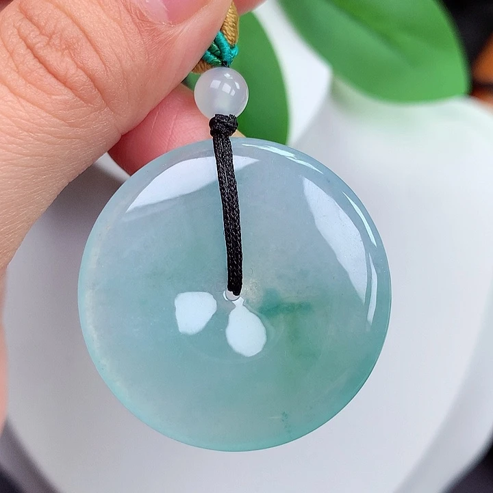 颈饰未镶嵌翡翠平安扣 35.5x5.3mm