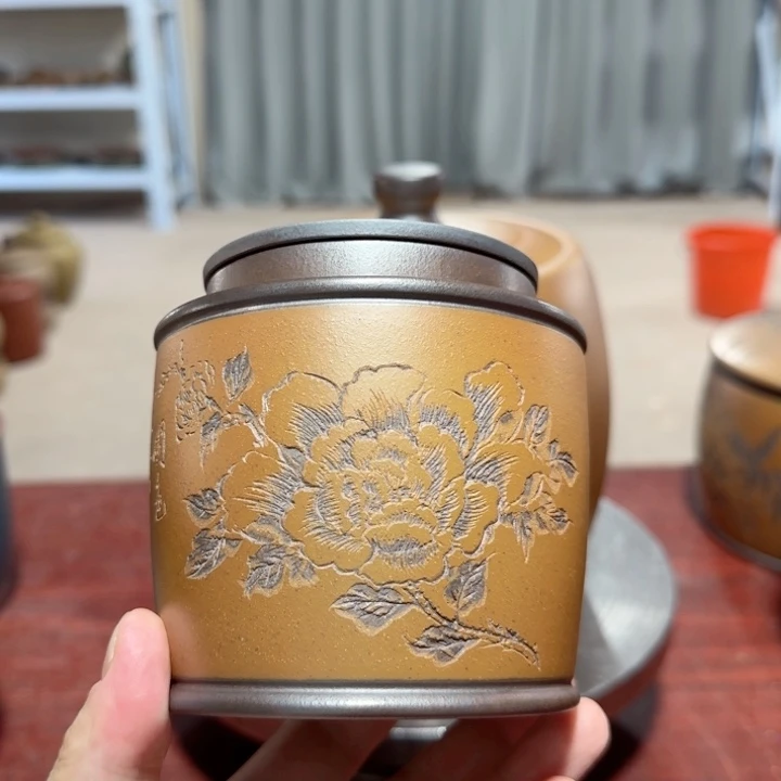 渔***娱紫砂茶叶罐。。。。。。。。。
