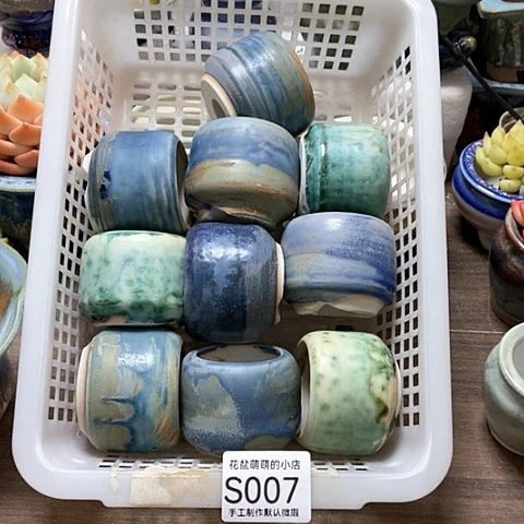 紫砂花盆007微瑕品口径4.5左右