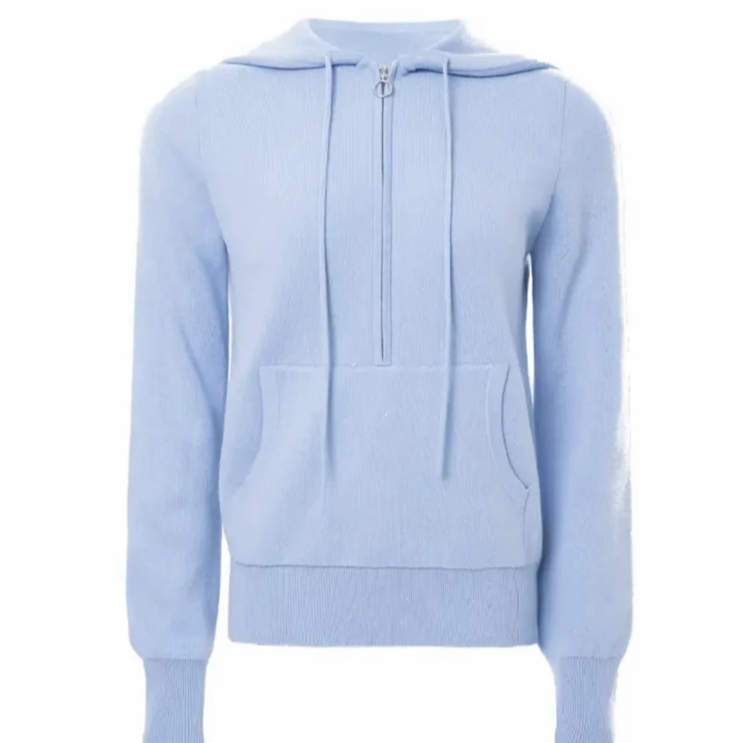 AMASS/阿玛施秋季新款时尚舒适松弛感半开领休闲连帽针织衫538083