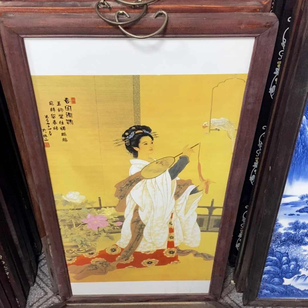 瓷片86*46 景德镇瓷板画柴窑烧制
