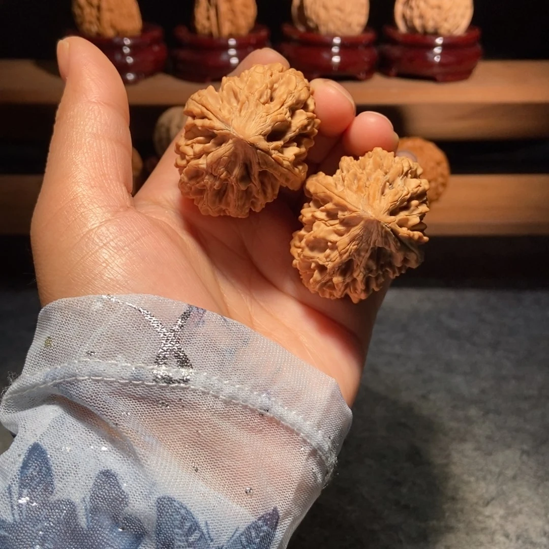 核桃手串/手链九层塔鸡心无修全品红皮34