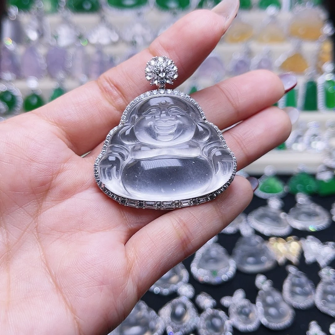 石英质玉颈饰银S925镶嵌小****?