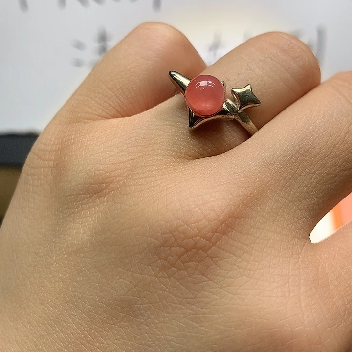 戒指水晶银S925镶嵌