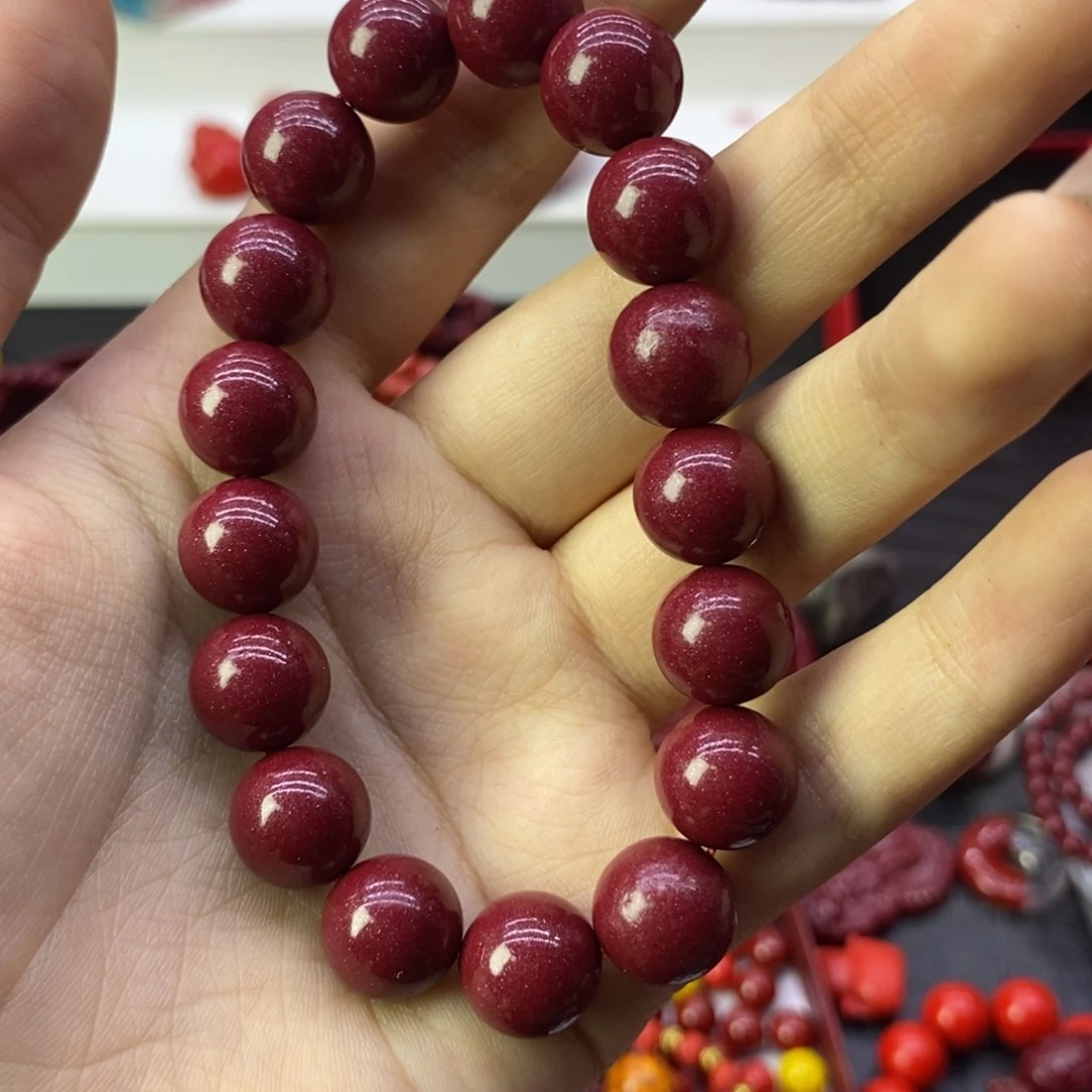 莫***生天然辰砂紫金砂12mm