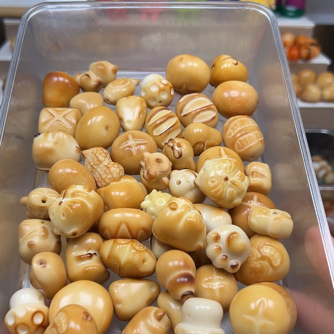 手串菩提根/象牙果瑕疵炭烤混60课不售后有裂