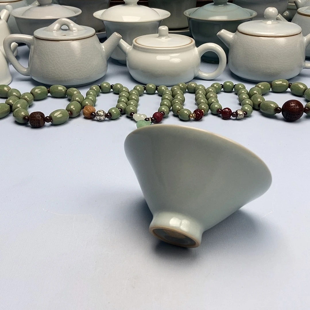 杯天青斗笠杯原矿原釉原产地