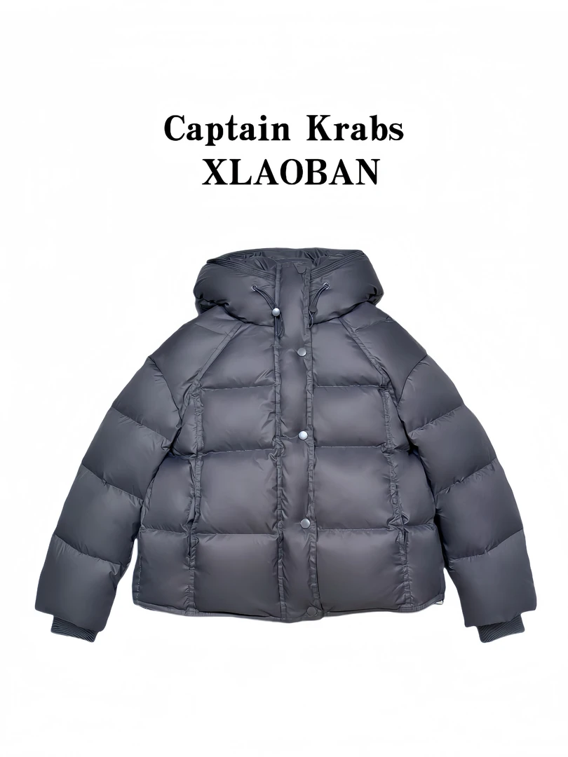 【90白鹅绒】2025零压气质时尚休闲百搭连帽短款冬季加厚泡芙鹅绒服