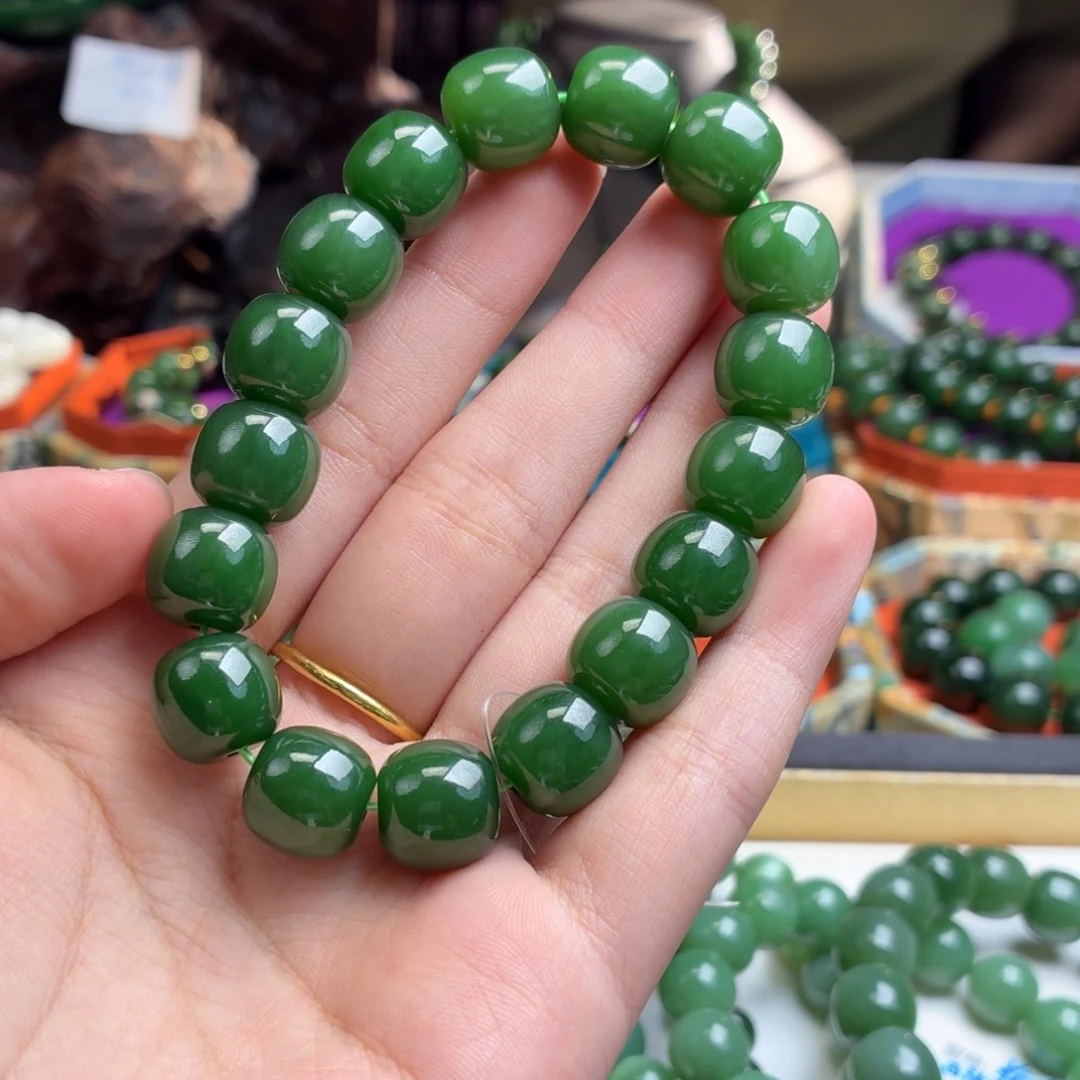 独***品和田玉（碧玉）未镶嵌手链