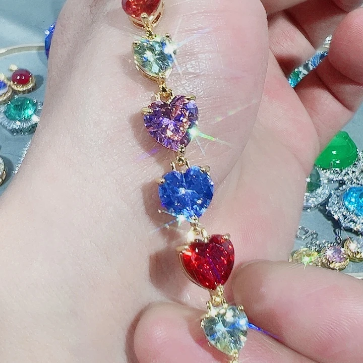 非金属红色蓝色满镶嵌