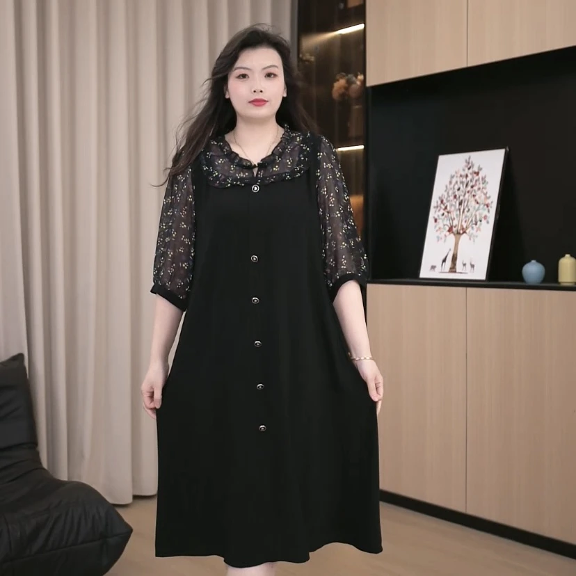 轻奢洋气遮肚连衣裙ZB6047