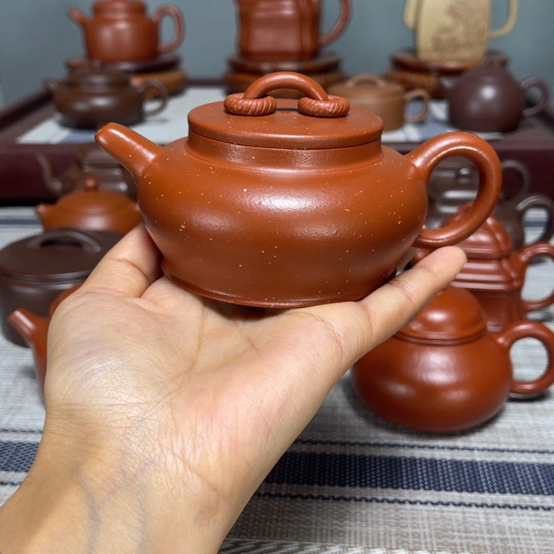 火***燚茶壶紫砂全手工双圈200cc