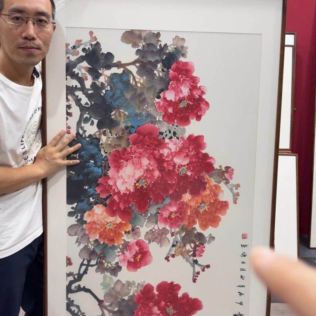 国画带框绘画160/80尺寸