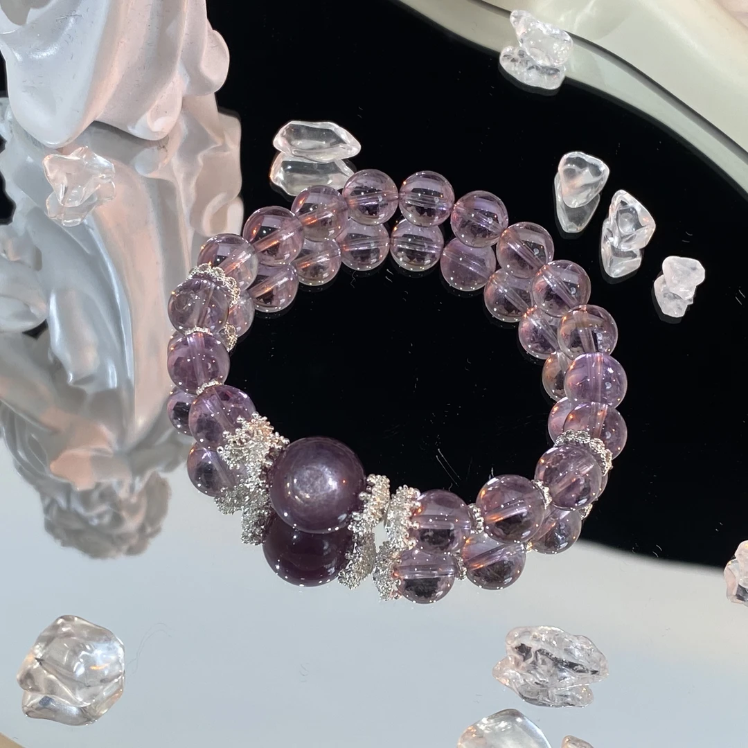 【紫锂】水晶手串原创小众设计