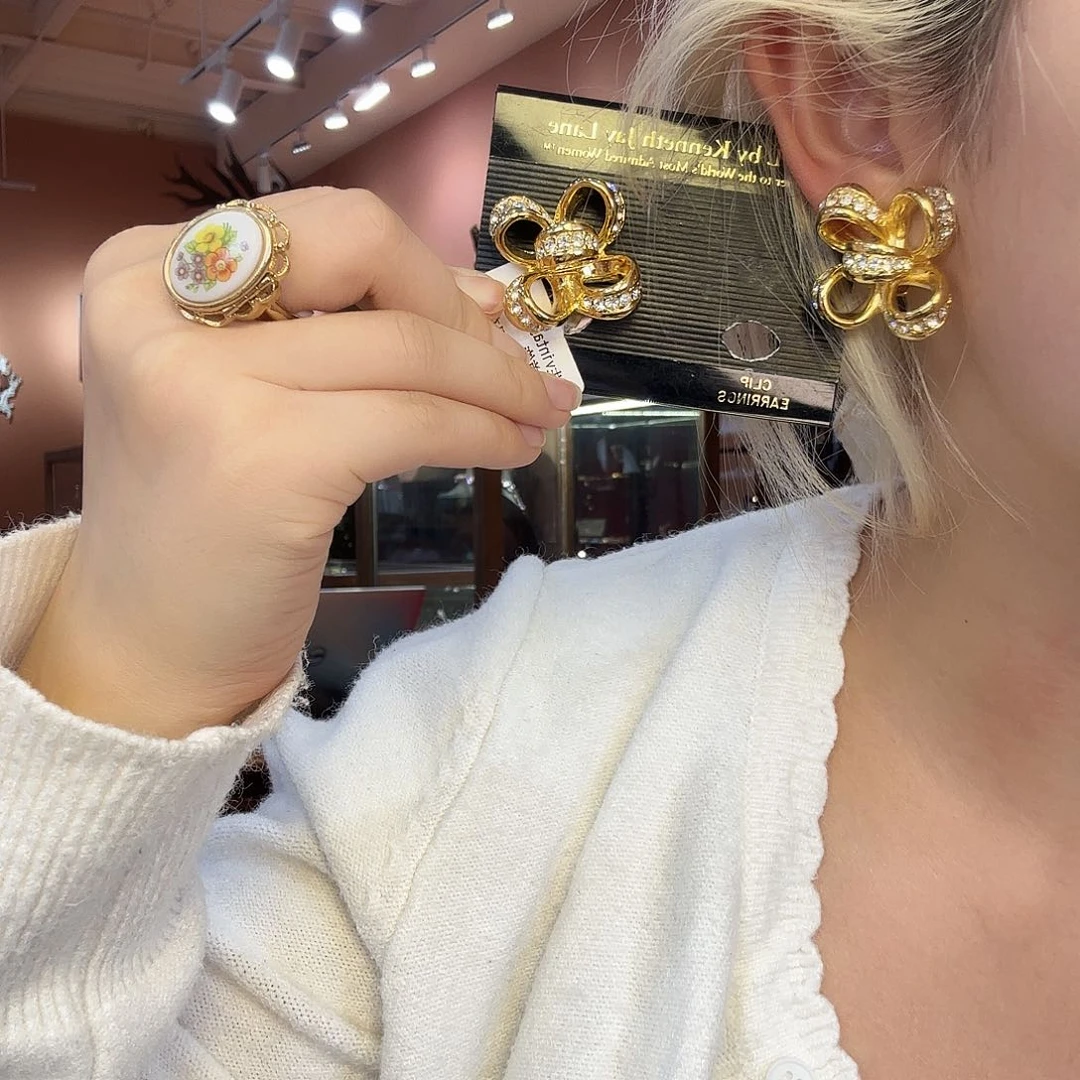 纯铜合金琉璃KJL原卡重工立体耳夹