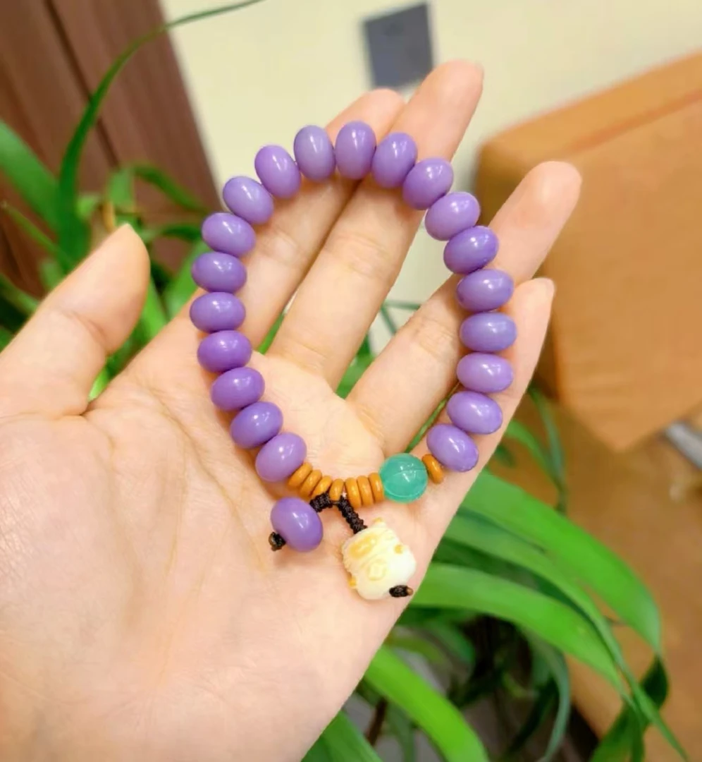 （紫嫣）保真紫菩提单圈手串念珠手链小众设计新款-送试烧
