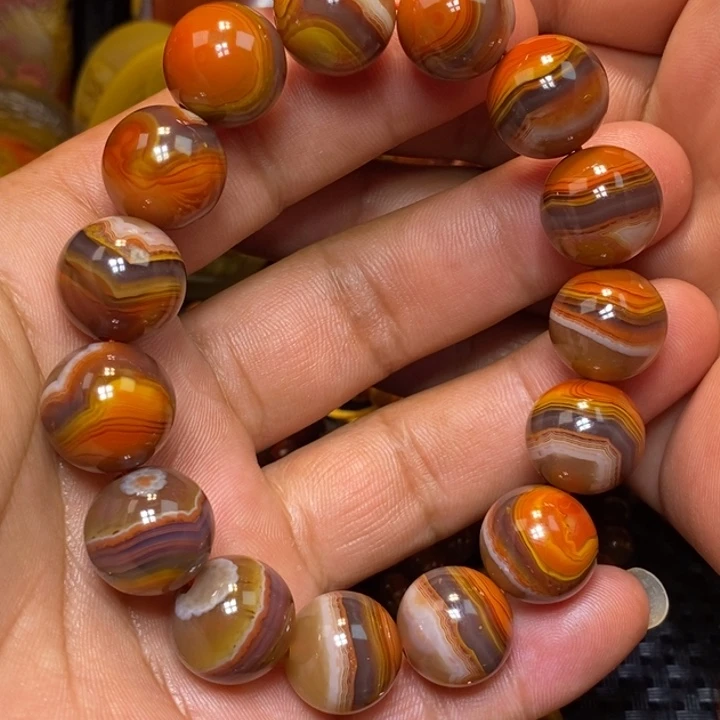 玛瑙/玉髓战国红手链未镶嵌꧁****꧂