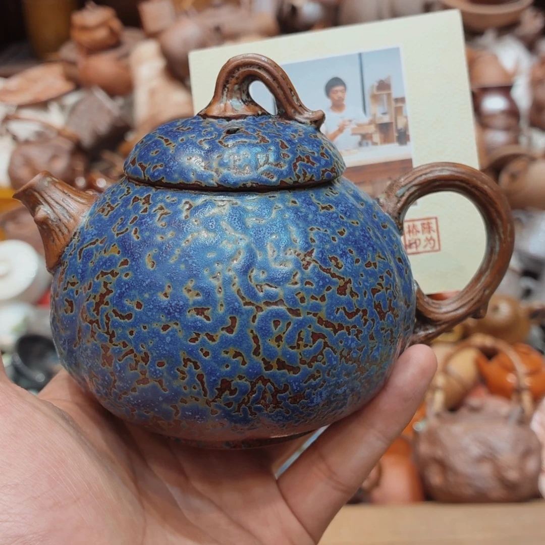 柴烧老岩泥手工茶壶器皿
