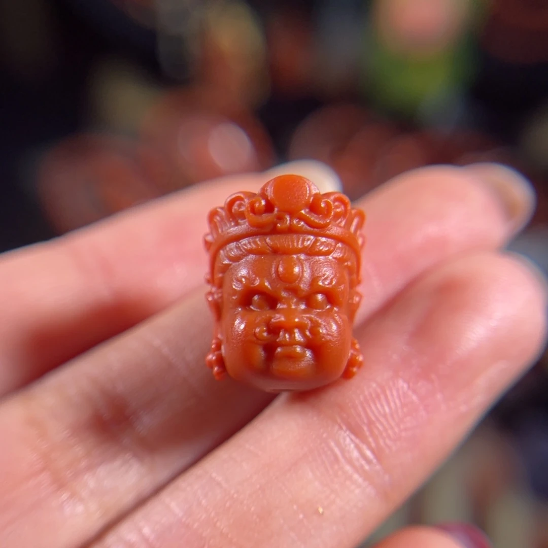 南红玛瑙未镶嵌黄财神13.2*16.2mm