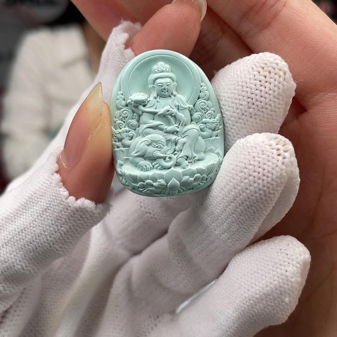 绿松石未镶嵌挂件