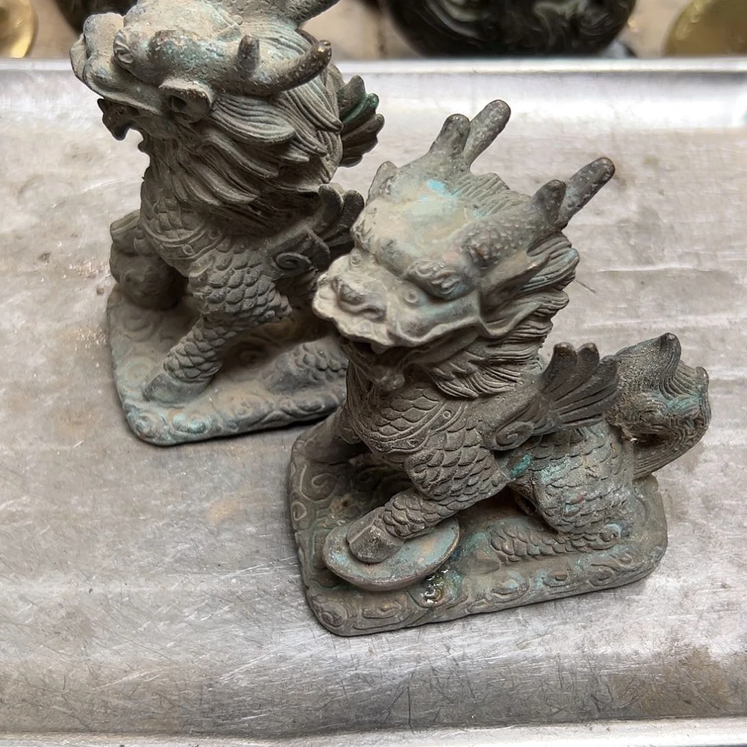 黄铜摆件，文房摆件工艺品云*鹤