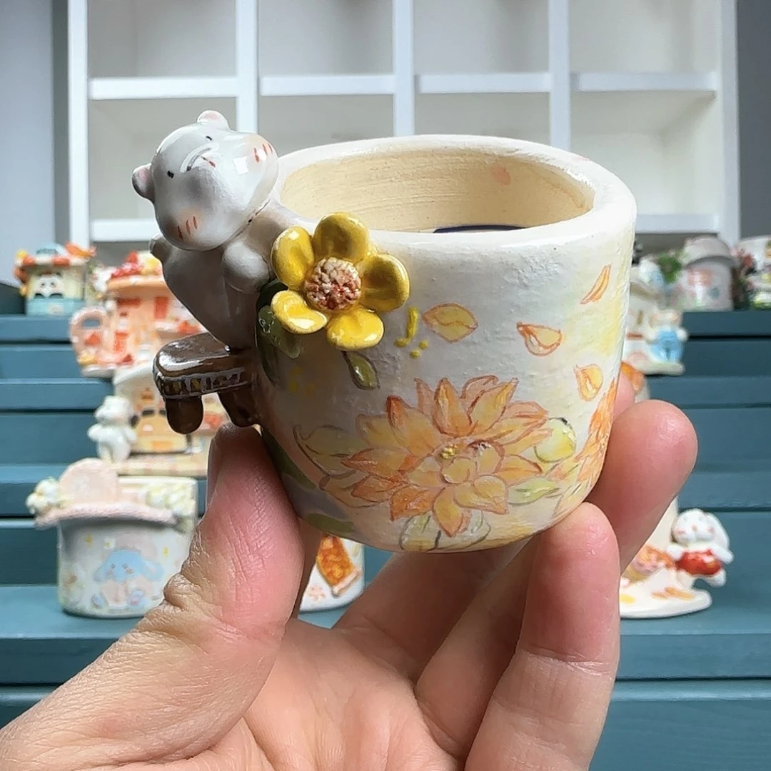 红陶多肉花盆：口径4.5 外高4.8