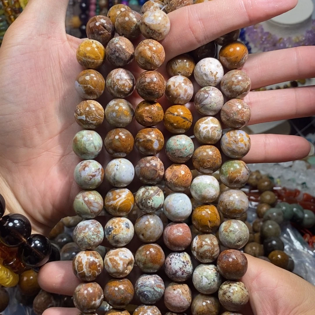 未镶嵌，海洋玛瑙16mm，石英质玉