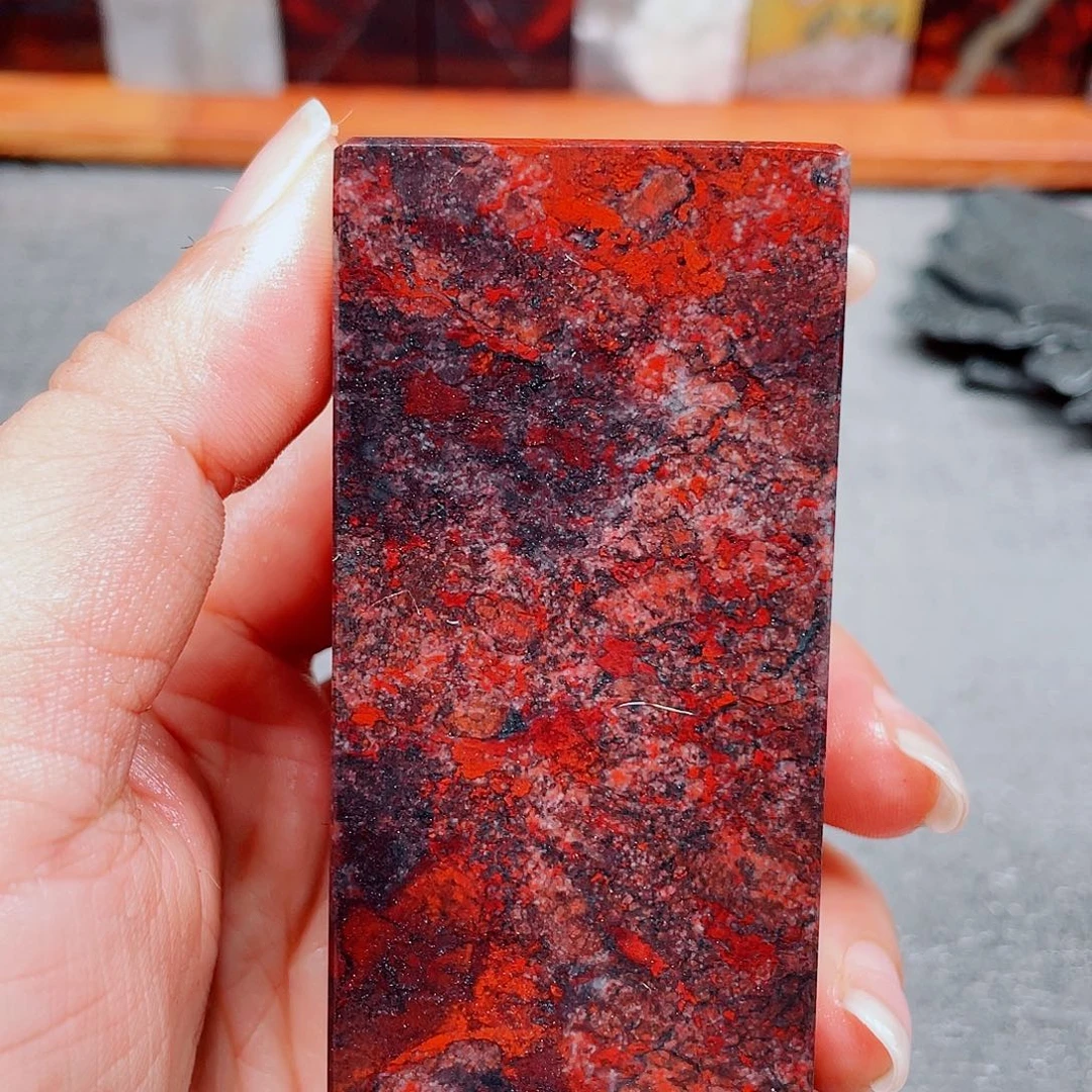 【闪购商品】玉桂林鸡血玉印章素章20