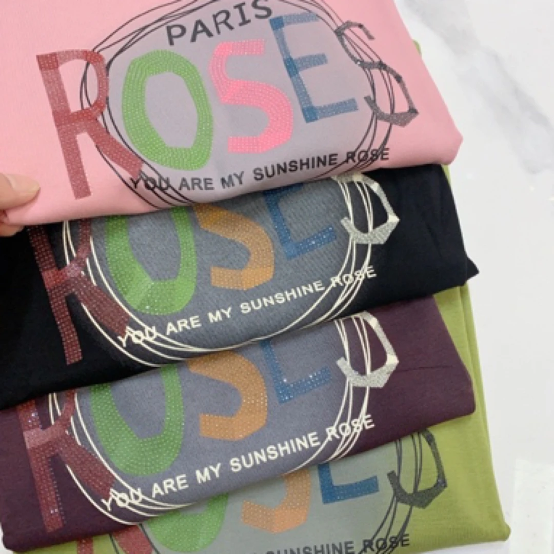 5179夏季彩色钻棉面料时尚女装上衣