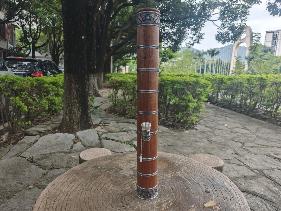 花梨木大号九道箍复古带内箍云南水烟筒烟筒水烟筒