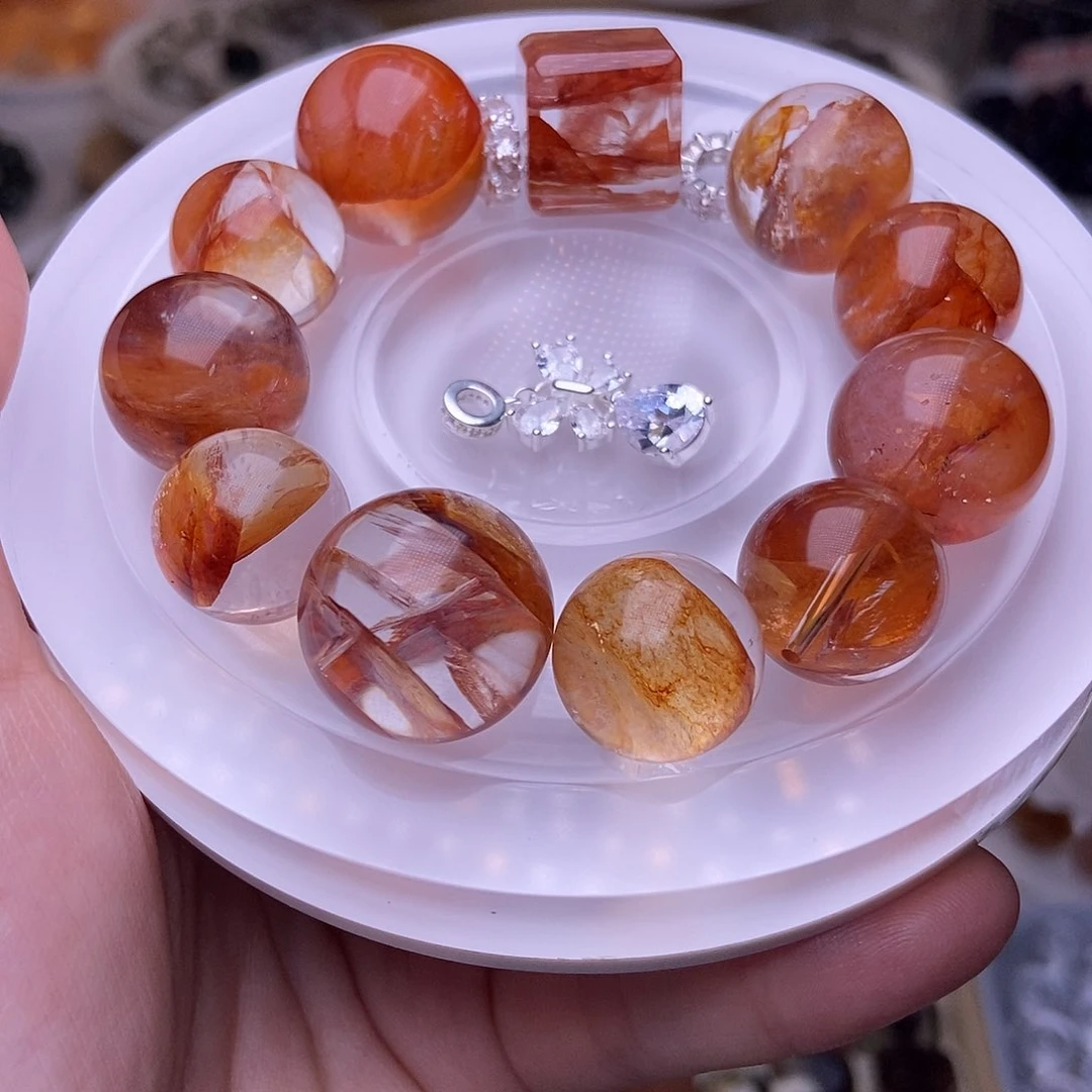 盯***水晶手串未镶嵌天然水晶定制打孔不退换