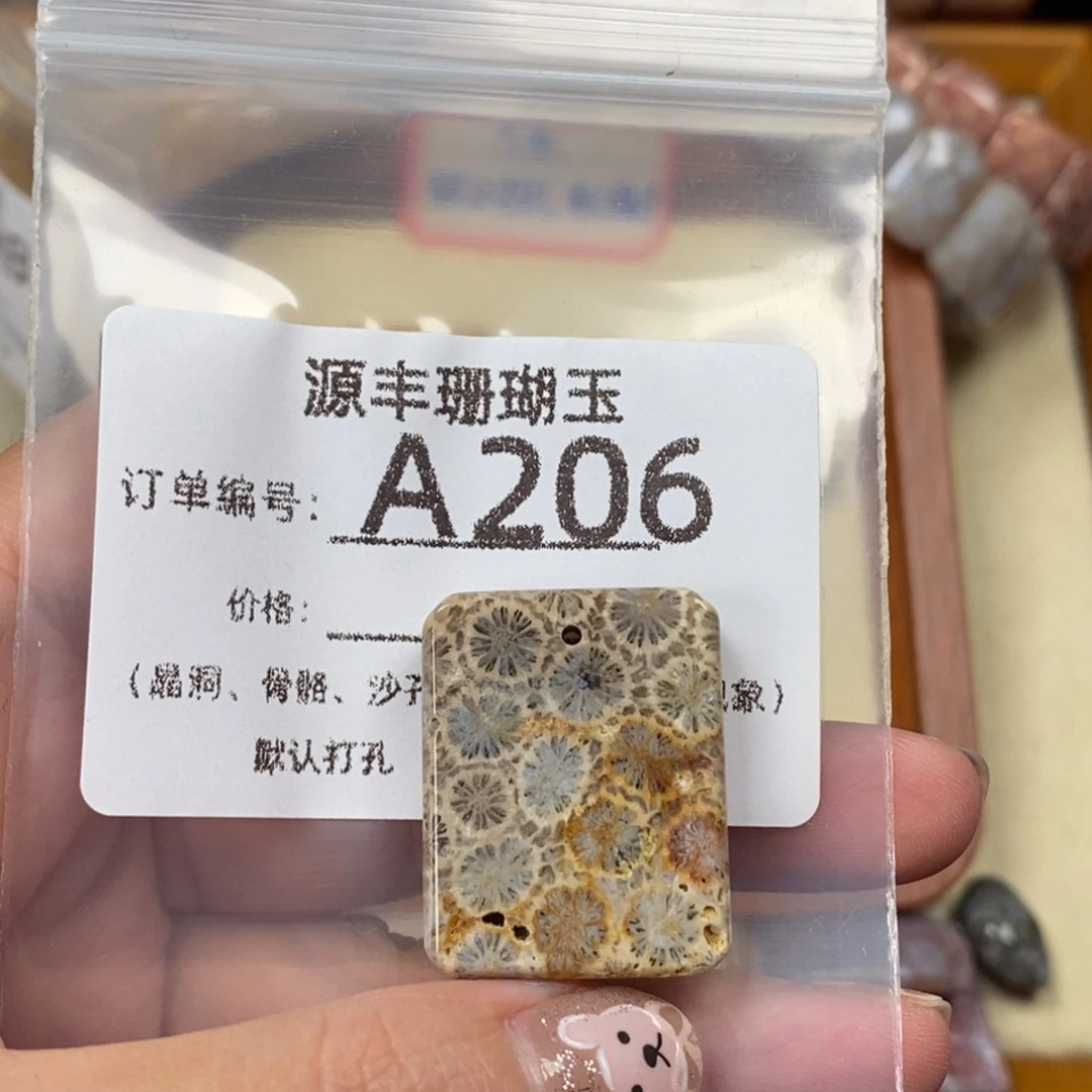 大***行未镶嵌颈饰硅化玉