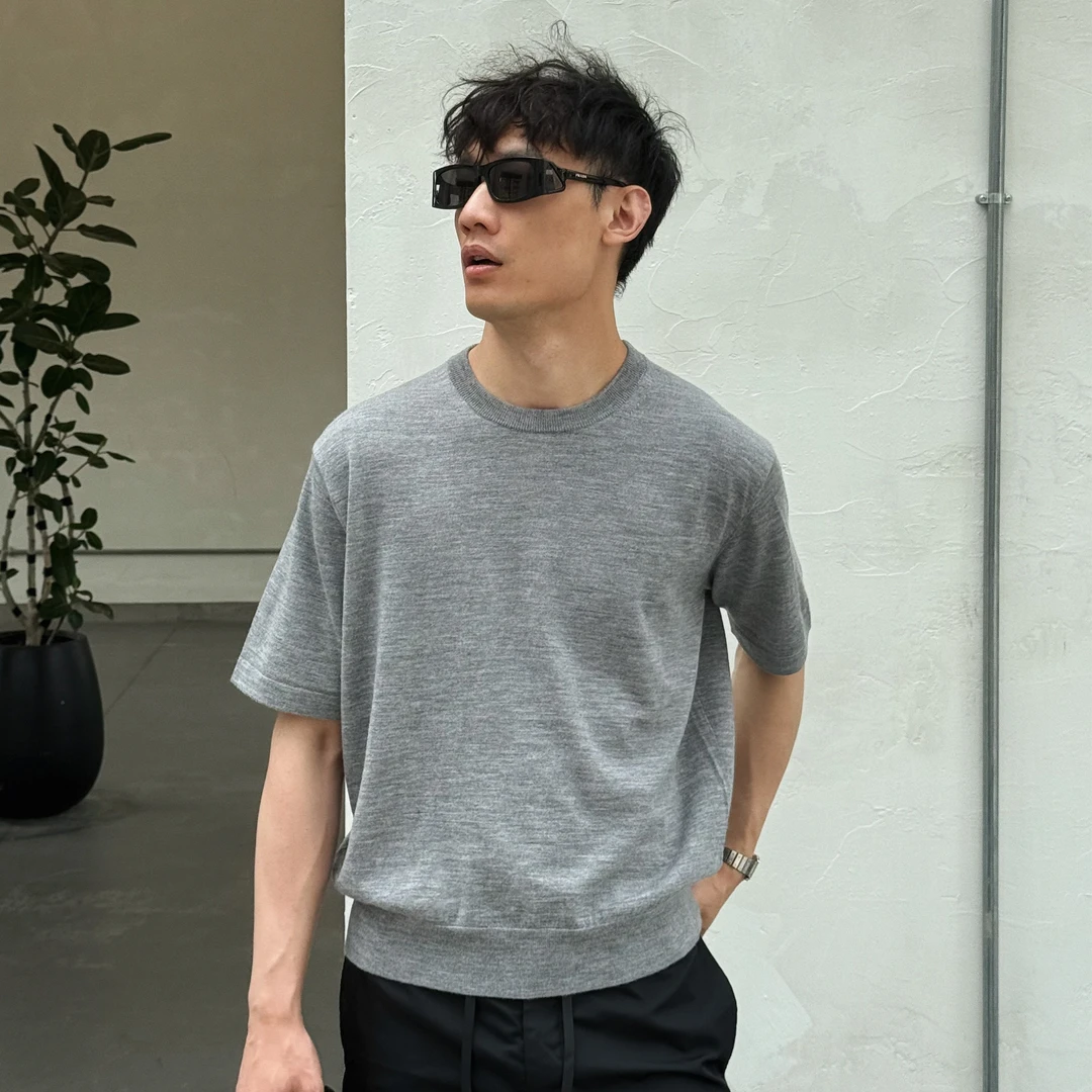 oarism 25SS 超细柔软美丽诺羊毛T恤男女老钱风复古速干透气短袖