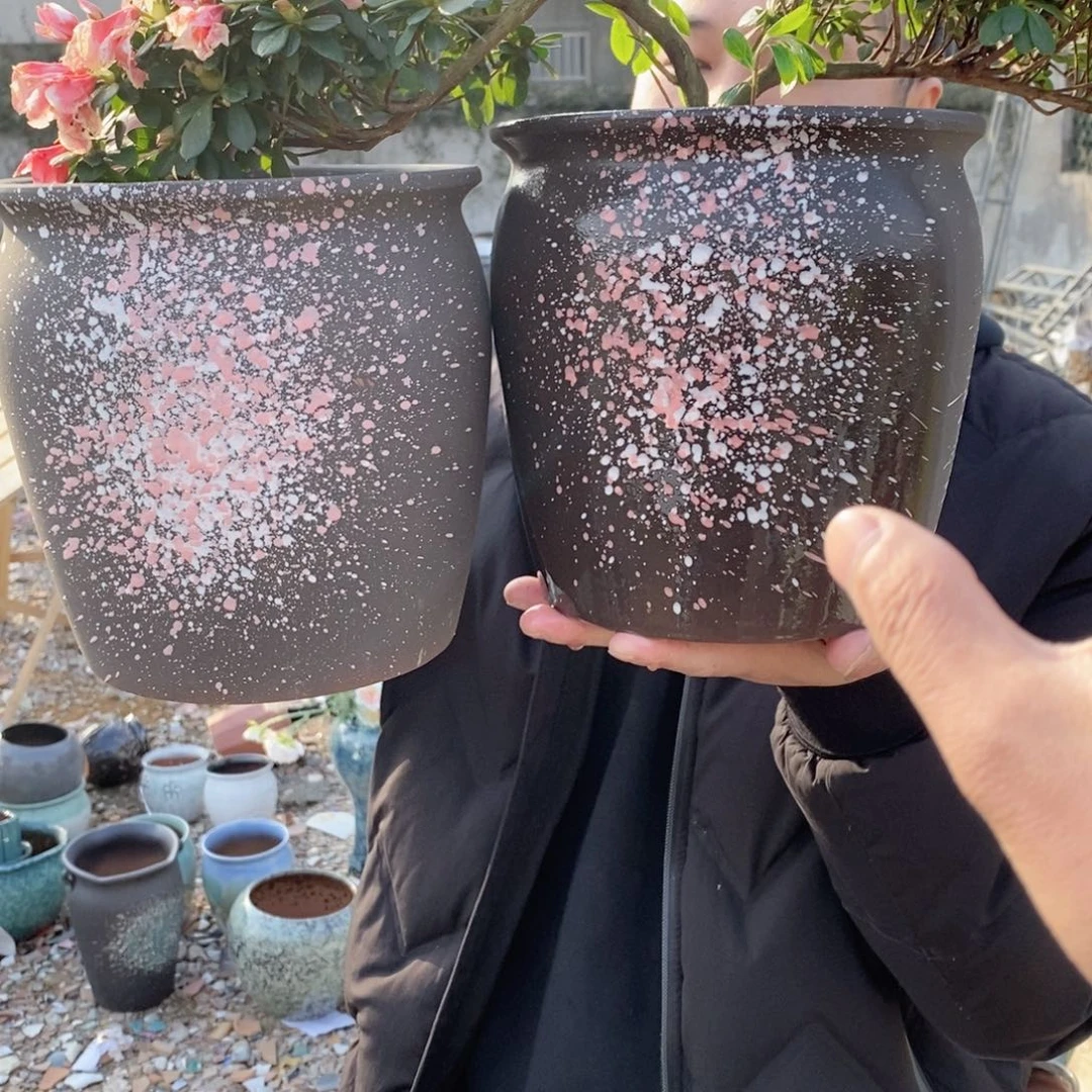 红陶彭于晏花盆-02051062