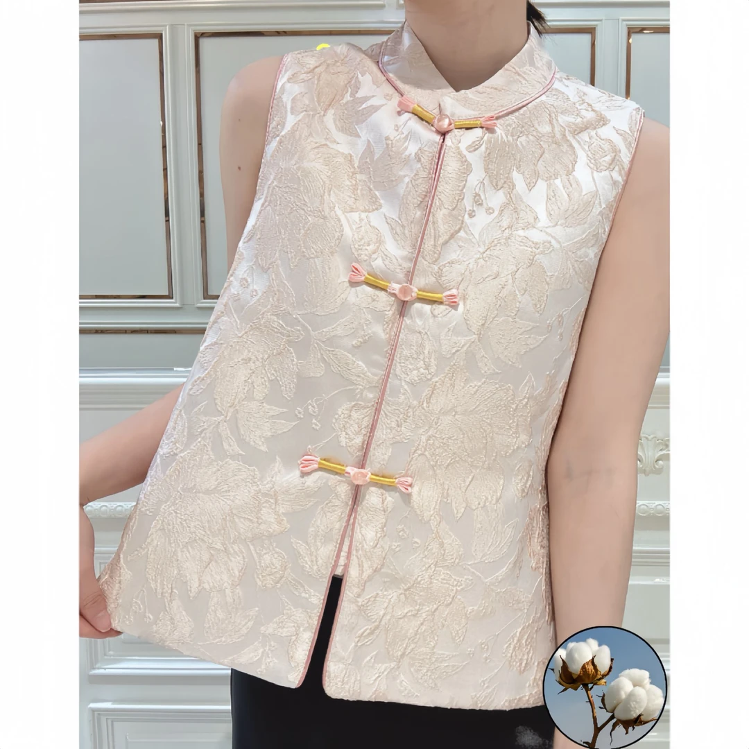 【溪铃梦】国风马甲中国风气质无袖立领绣花女装马夹