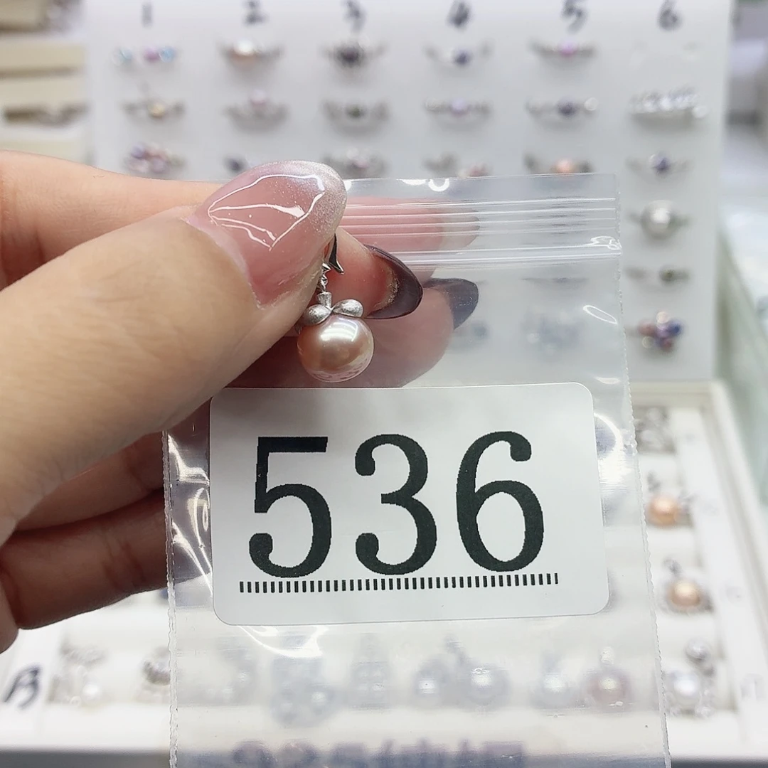 肖***ꮤ银S925镶嵌淡水珍珠珠宝奇石536