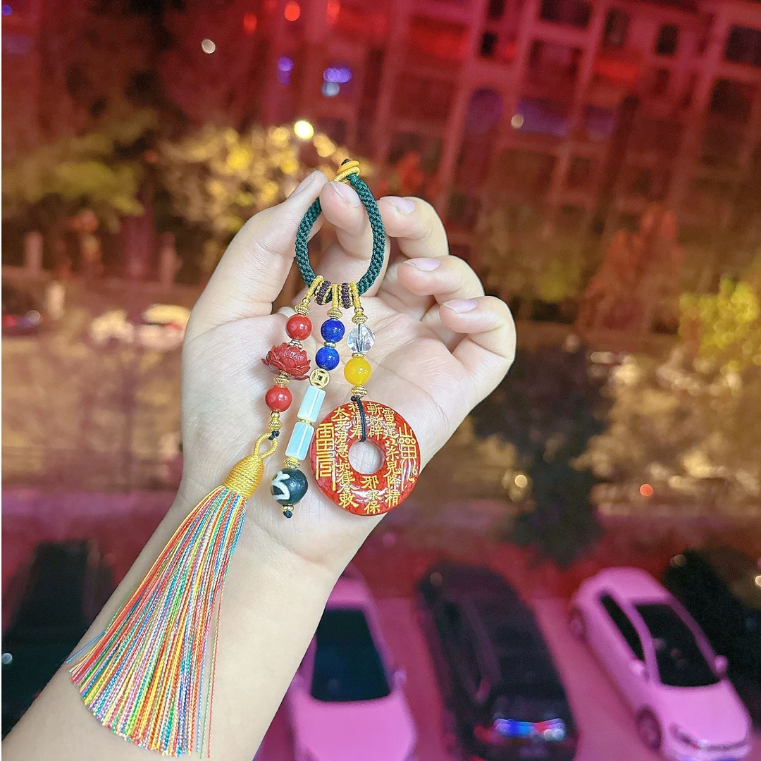 天然辰砂【莹莹专属】天然珠宝朱砂山鬼花挂M3045