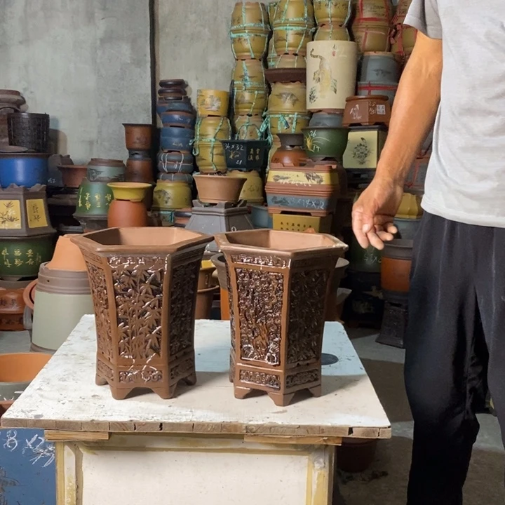 紫砂花盆紫砂花盆