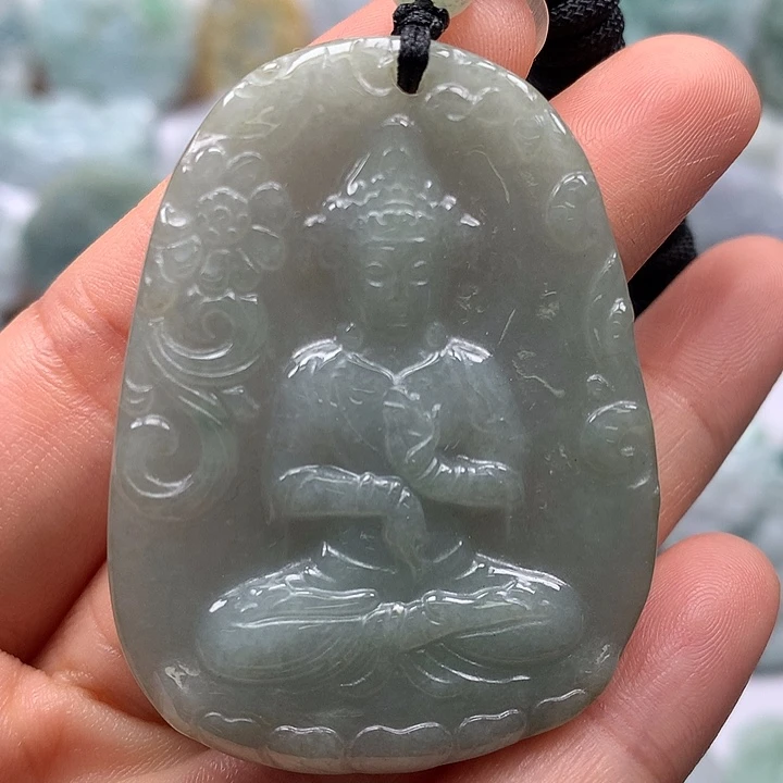 翡翠未镶嵌颈饰观音福利