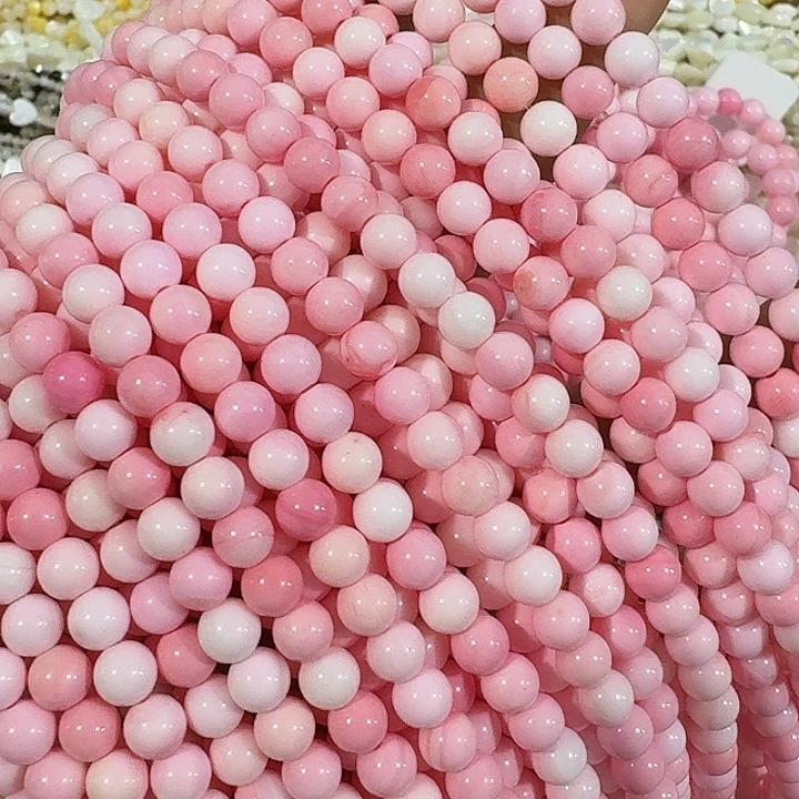 玛瑙/玉髓合金珠宝半成品一条6mm女皇圆珠