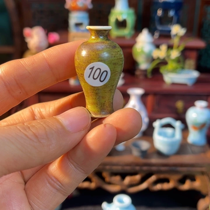 摆件微陶老王迷你花瓶
