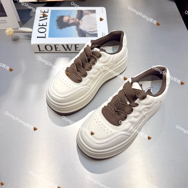 琼尚-新款增高拼咖色小白鞋24-1028