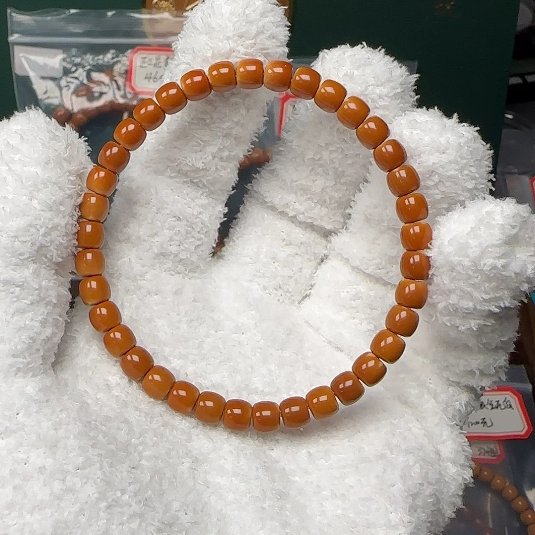 橄榄核手串/手链6.3mm老挝正三花面无白核尖手串