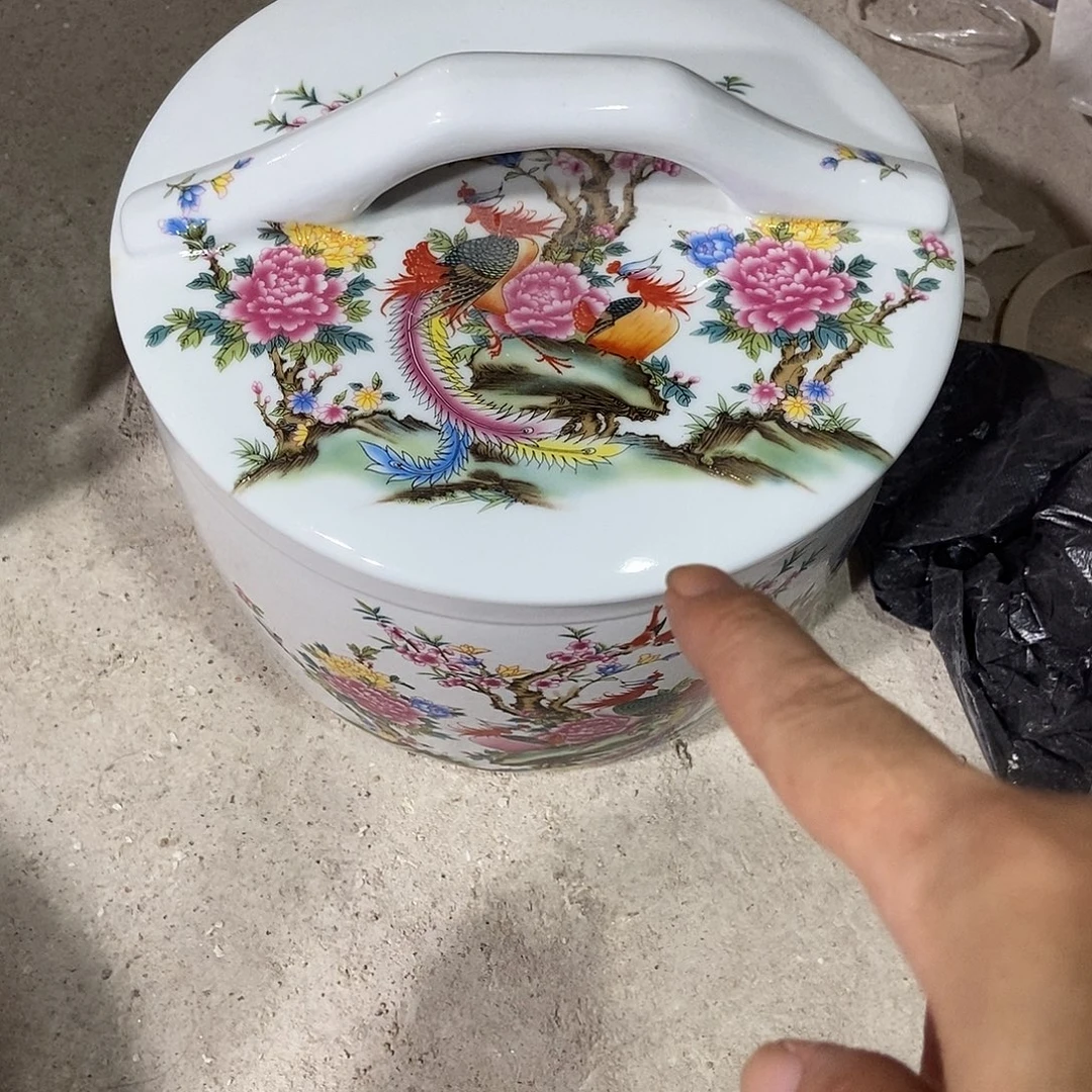 瓷片景德镇陶瓷罐10斤