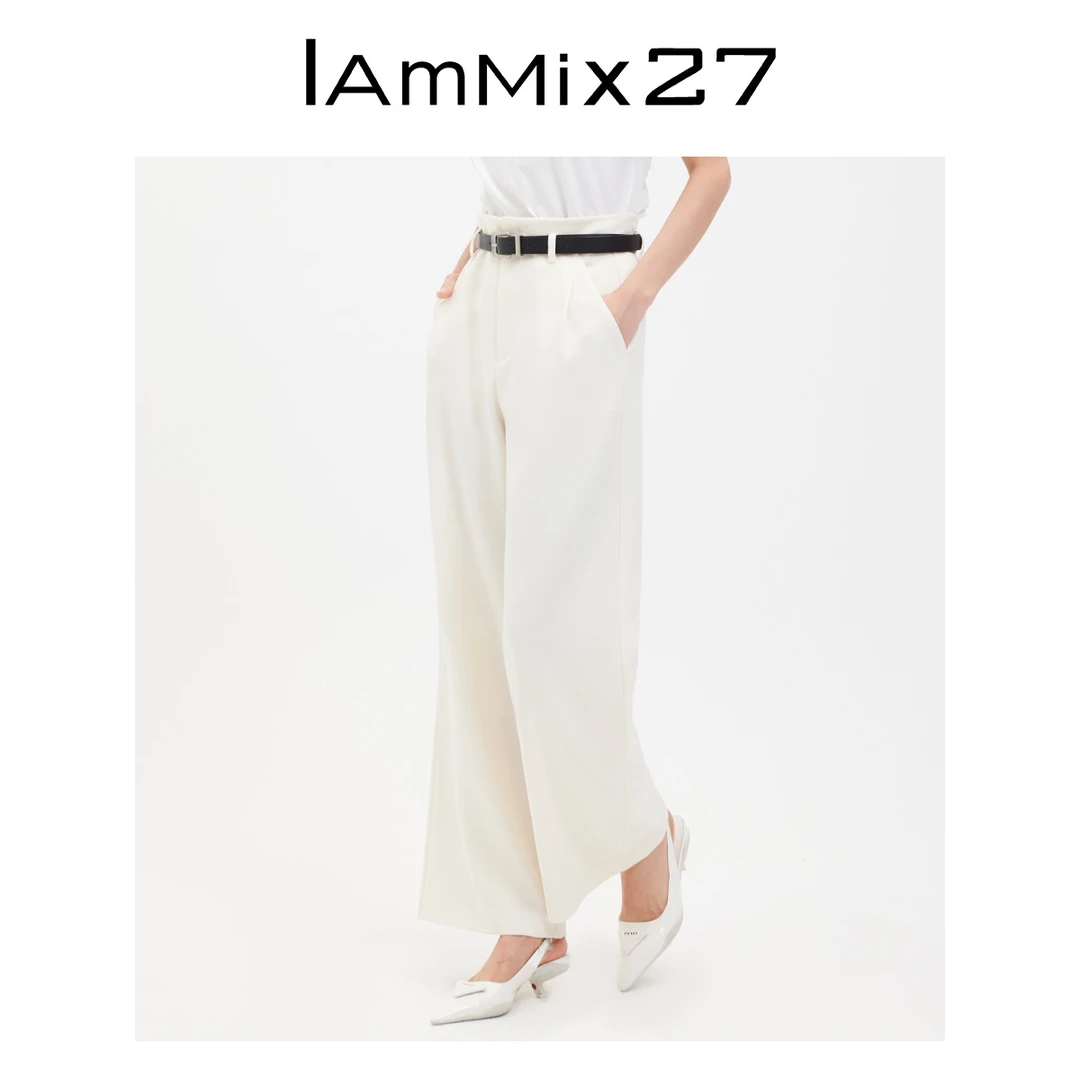 Iammix27秋裤白色休闲裤M4C7192